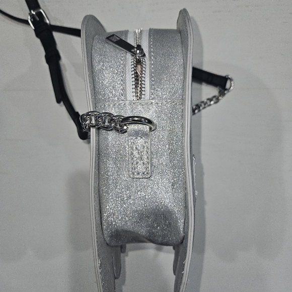 MAD Engine Silver Glittery Ghost Purse. Halloween Crossbody Bag New - Picture 3 of 9